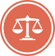 Klarheit & Rechtssicherheit Icon orange